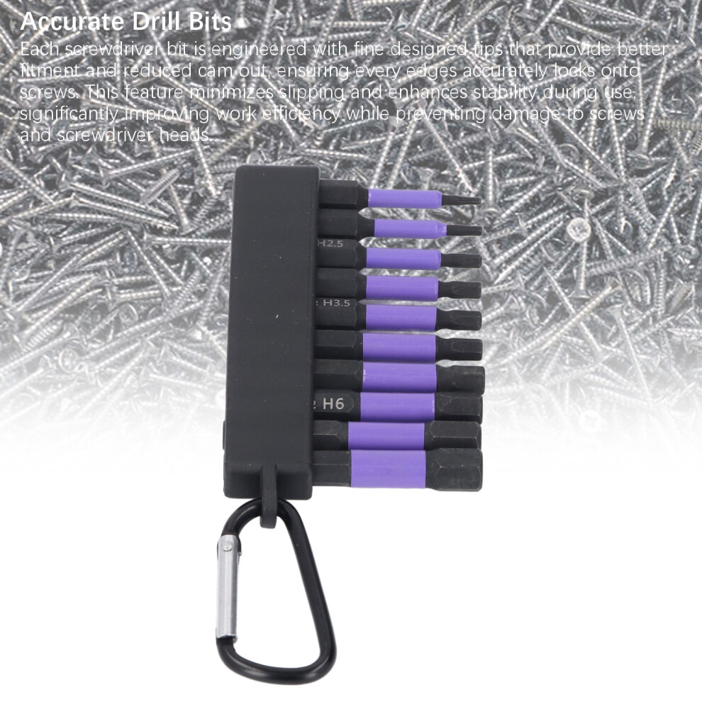 2 Inch Hex Shank Screwdriver Bits 10PCS Set