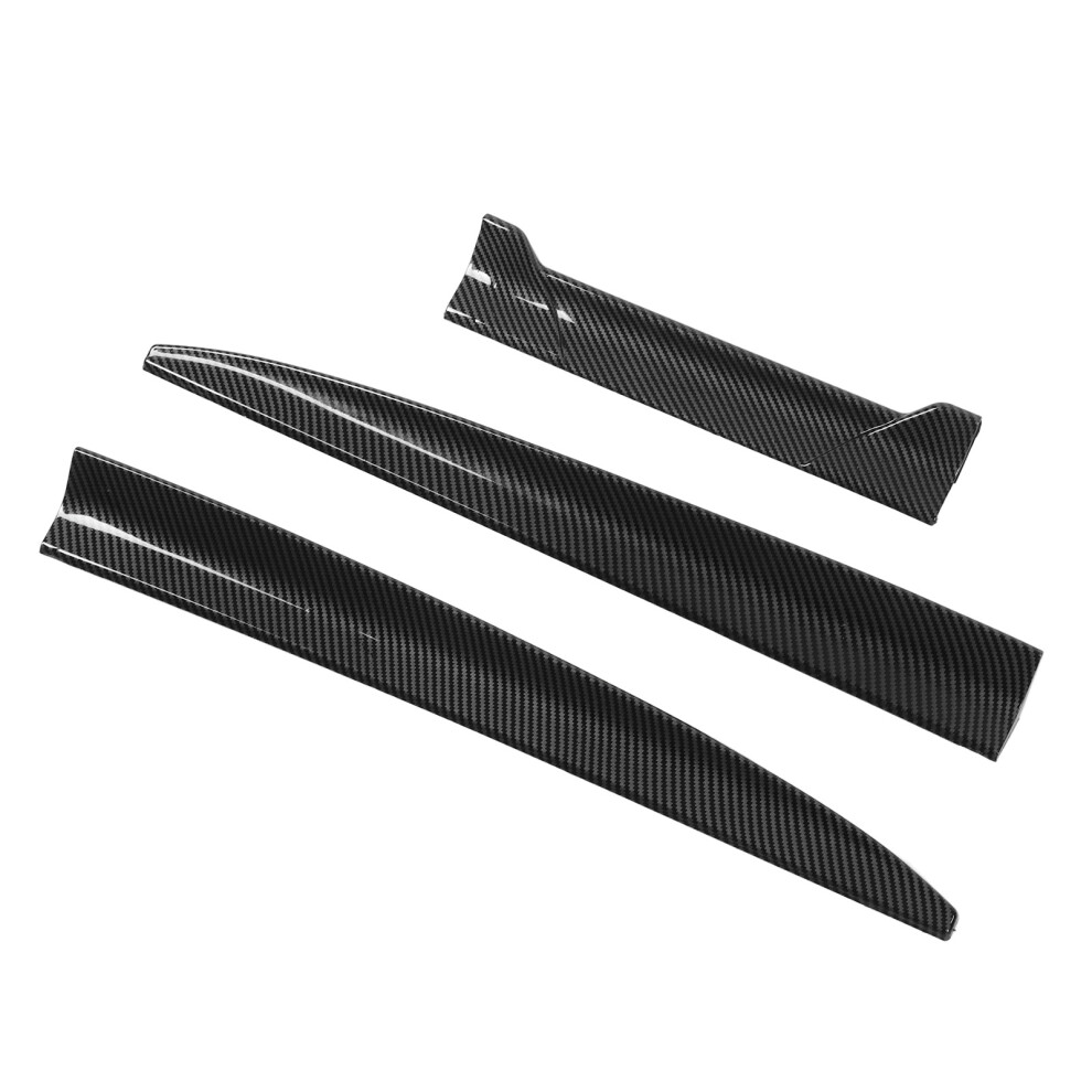 Universal Car Rear Spoiler 3Pcs Glossy Carbon 7340572829511