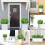 Foglie artificiali realistiche per uso interno ed esterno (3 pezzi) 4