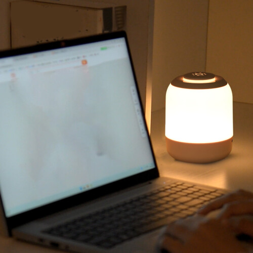 Txmfgh Mini luce notturna ricaricabile, dimmerabile, con porta USB 2