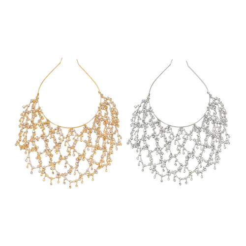 Shining Rhinestones Hair Chain Styling Accessory-Silver 1