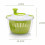 Salad Spinner, Premium Quality Plastic, 24 cm Diameter, Dishwasher Safe, White and Clear Design 2