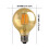 Σετ 4 λαμπτήρων LED Edison E27 G80, ζεστό λευκό, 6W, ισοδύναμο 60W, vintage玻璃 2