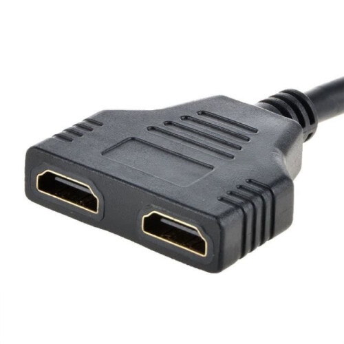 Διαχωριστής καλωδίου HDMI 1080p, 1 είσοδος 2 έξοδοι, μαύρο, 30 εκ., συμπαγής σχεδίαση 2