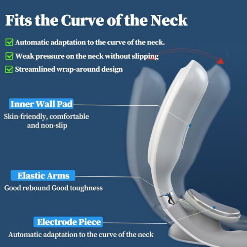 Multifunctional Intelligent Neck Massager, Portable Cordless Cervical Massage Device, 8 Modes 2