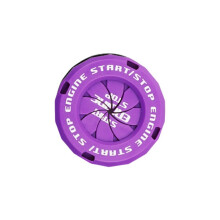 Décoration faite sur commande de bouton d'allumage-tout 1violet