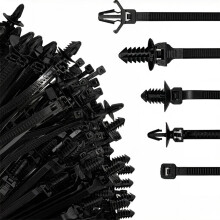 160 stuks voertuigbedradingsclips nylon draad kabelbinders set-A