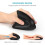 Wireless Vertical Optical Mouse for Left-Handed Users, Ergonomic Design for Arm Relief, 6 Buttons, Black 3