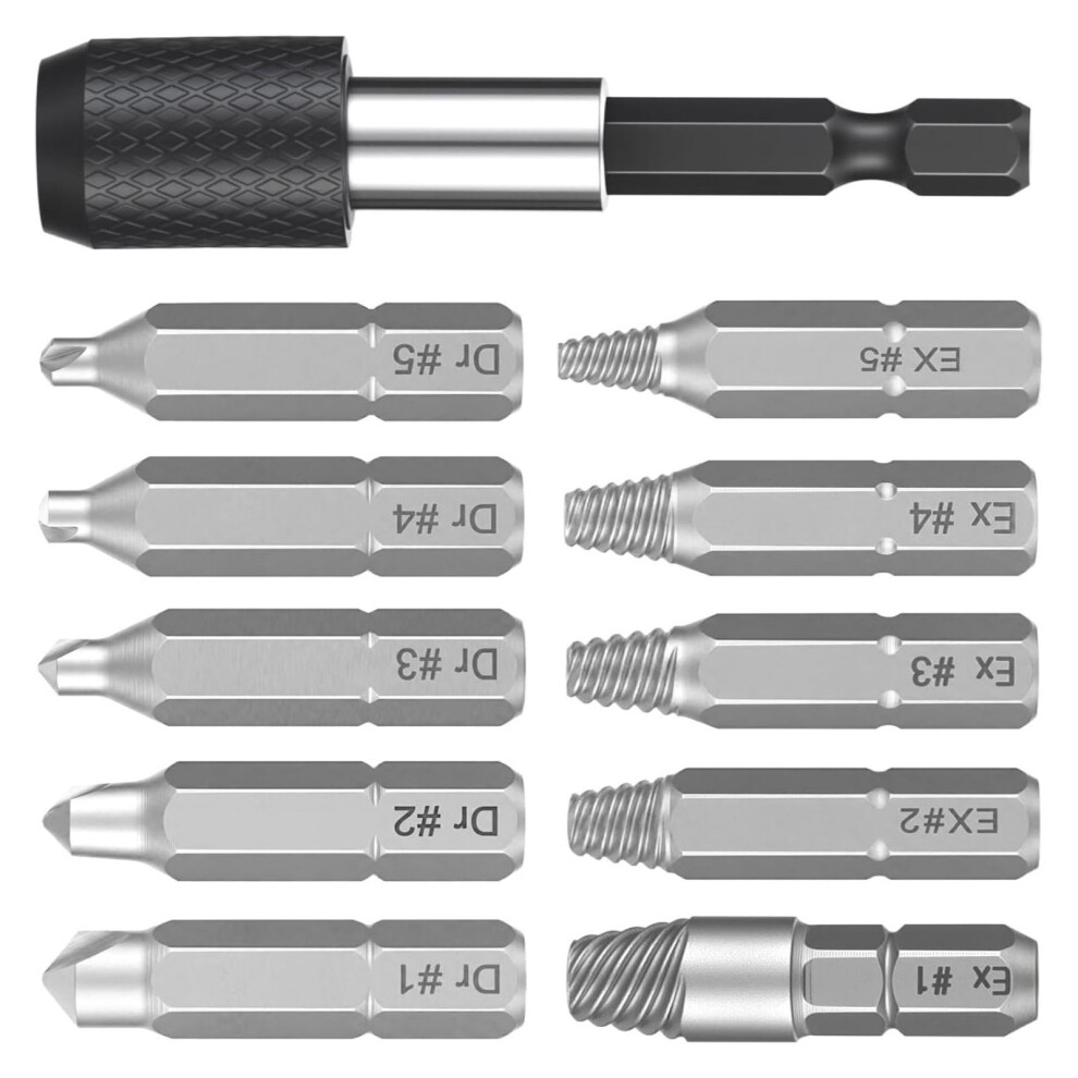 Damaged Screw Extractor Drill Bit Set Stripped Screw Extractor 7627001531628