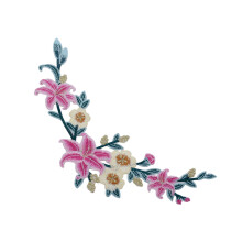 Stijlvolle geborduurde bloempatches voor kledingaccessoires-S