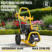 RocwooD Petrol Pressure Washer 3190 PSI 7HP High Power Jet Washer with Recoil Start