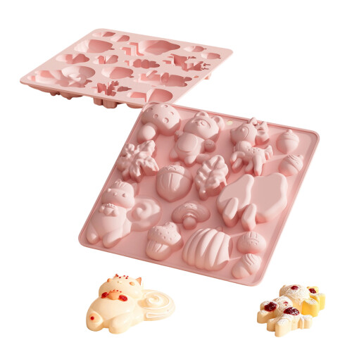 15 Hole Squirrel Silicone Baking Molds Safe For Oven Microwave