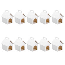 10 Stück elegante weiße Geschenkverpackungsboxen aus Karton im