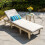 Wood 5-Position Adjustable Lounge with Side Table 7
