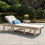Wood 5-Position Adjustable Lounge with Side Table 8