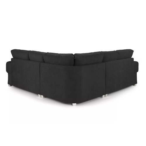 Furniture 786 Chingford Full Back 2c2 Corner Sofa Black 1