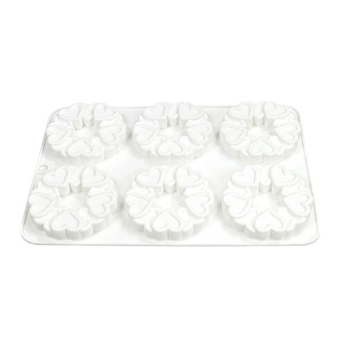 Heart Shape Silicone Baking Molds For Mousse Cakes-hollow