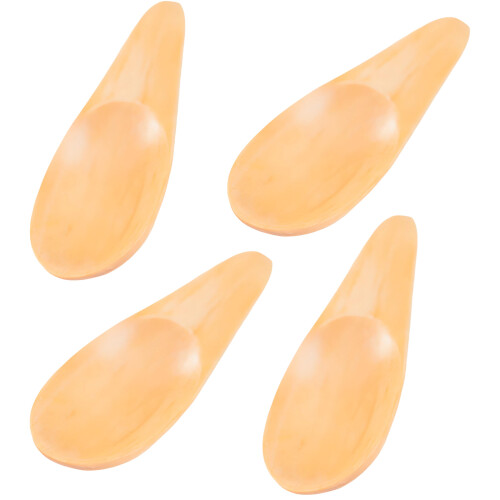 Pack of 4 Small Wood Spoons Kitchen Tool Set Short Handle-B