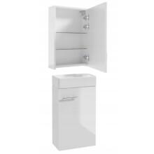 Étagère de salle de bain en bois sur roulettes 81 cm