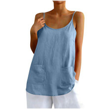 Ärmelloses, vielseitiges Baselayer-Top für Damen-Himmelblau XL