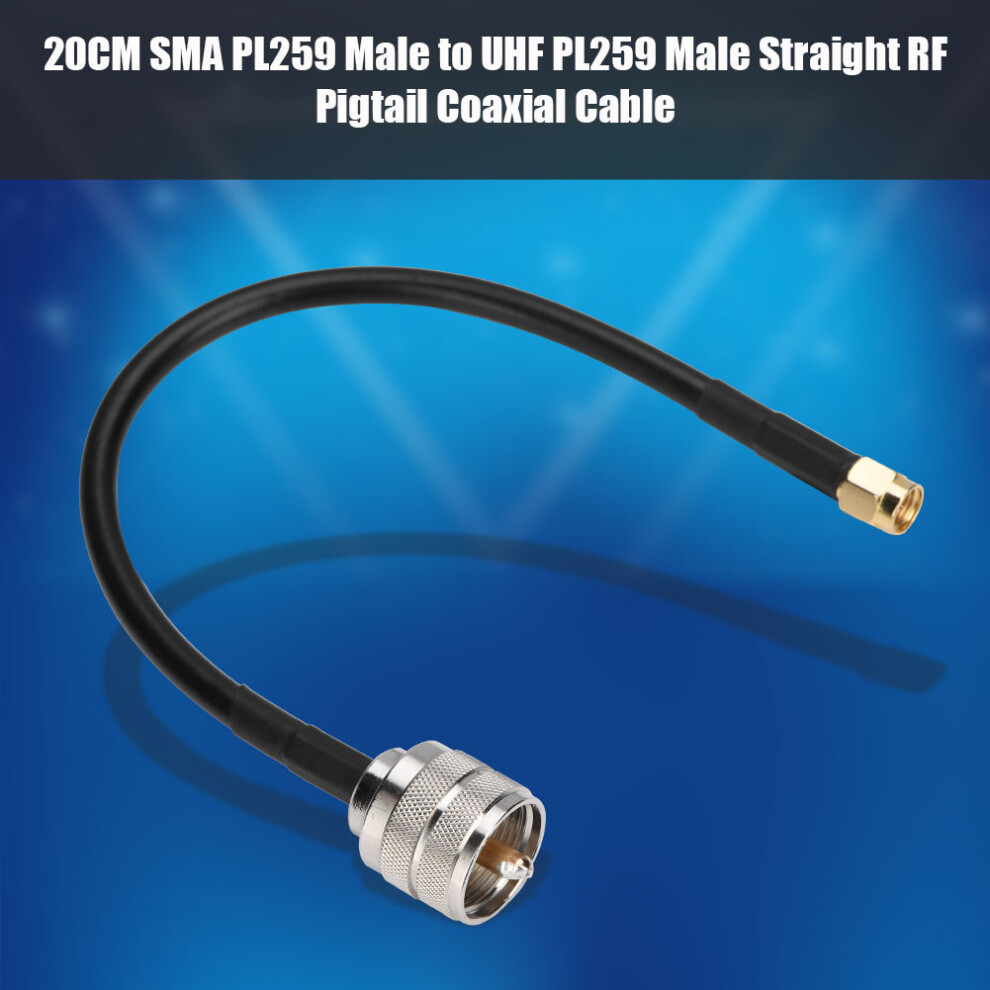 20Cm Sma Pl259 Male To Uhf Pl259 Cable 7340572845177