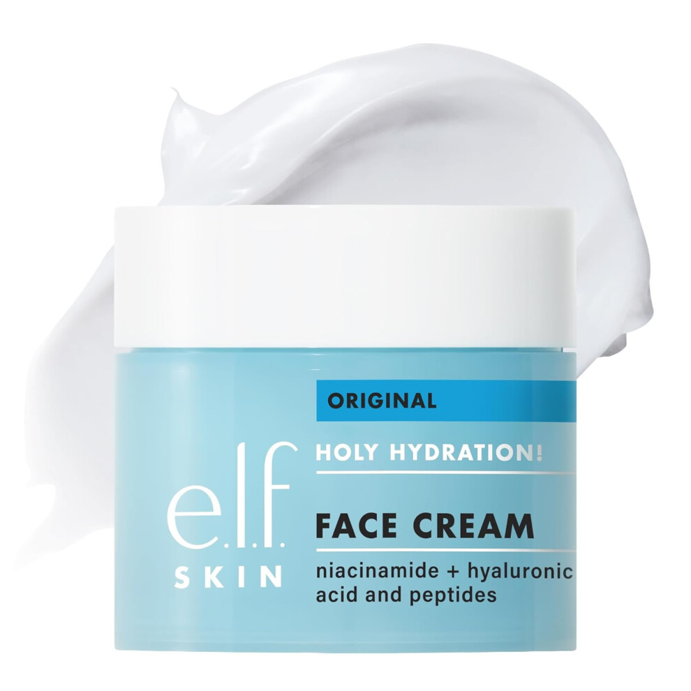 E.l.f. Cream Skin Holy Hydration! Face With Hyaluronic Acid, Niacinamide & Peptides, Nourishing & Plumping Moisturizer, Vegan & Cruelty-Free