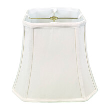 Abat-jour cloche blanc à coins carrés 20 x 35,5 x 28,5 cm