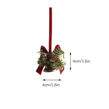 Ensemble de décorations vertes YOBOLK pour sapin de Noël avec clochettes suspendues