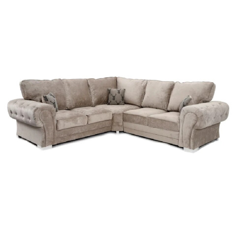 Furniture 786 Chingford Full Back 2c2 Corner Sofa Beige