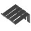 Sturdy Carbon Steel Shelf Brackets, 4 Pack Black 1