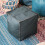 Housse de pouf carrée bleue style bohème (1 pièce) 1
