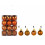 Christmas Ball Ornaments Coffee Brown 48PCS 4