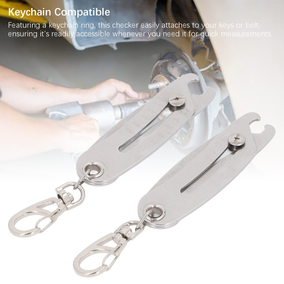 Metric and Imperial Thread Checker Keychain 2Pcs