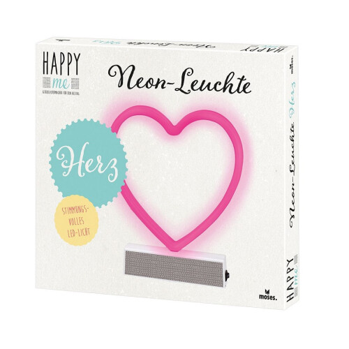 Happy me Neon-Leuchte Herz
