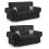 Furniture 786 Chingford Full Back 3&2 Seater Sofa Set Black 1