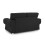 Furniture 786 Chingford Full Back 3&2 Seater Sofa Set Black 5