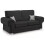Furniture 786 Chingford Full Back 3&2 Seater Sofa Set Black 2