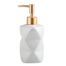Artistic Ceramic Pump Bottle Durable & Elegant-Light Grey