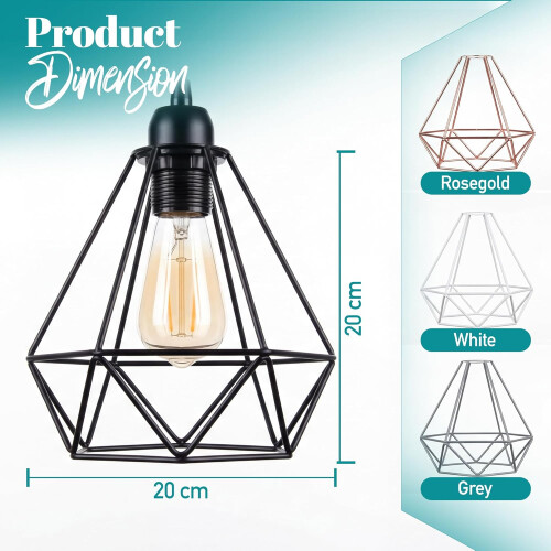 Black Ceiling Light Wire Basket Metal Basket Pendant Lighting Ceiling Light Shade 2