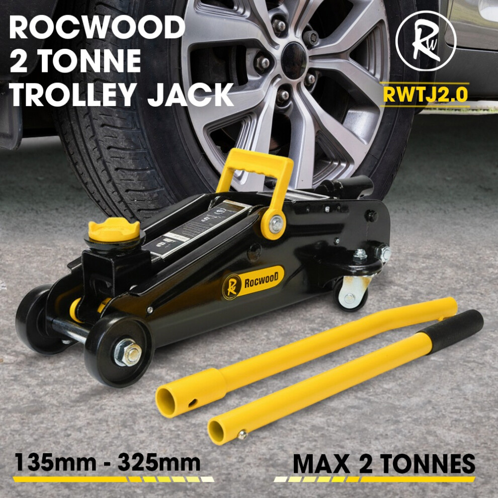 Rocwood Trolley Jack 2 Ton Tonne Hydraulic Floor Lifting Car Van Garage Tool 364175824374