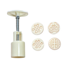 Round Edges Mooncakes Press Molds Set 4 Interchangeable ABS-30G