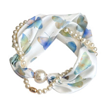Modern Magnetic Fastening Pearls Scarf Stylish Pattern Lovely-2