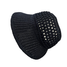 Comfortabele opvouwbare zonnehoed met elastische band en-Zwart
