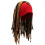 Unisex gestrickte Piratenmütze mit Dreadlocks und-Rot 1