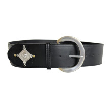 Vintaged Style PU Belt With Unique Fastener For Men And-Black