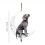 Pendentif lune chien de Noël noir 3