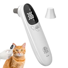 Thermometer für Tiere aus ABS, Ohrtemperaturmesser mit USB-Aufladung, wasserdicht, präzise Messung für Haustiere und Tierpflege