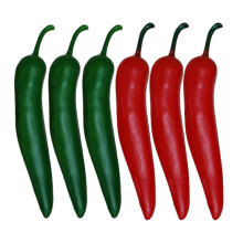 6pcs Highly Detailed Artificial Chili Peppers Decorative-suit