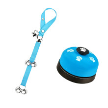 Hond Katten Training Deurbel Met Stevig Nylon Touw-hemelsblauw