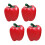 Set of 4 Realistic Bell Peppers Simulation Vegetables for-Red 1